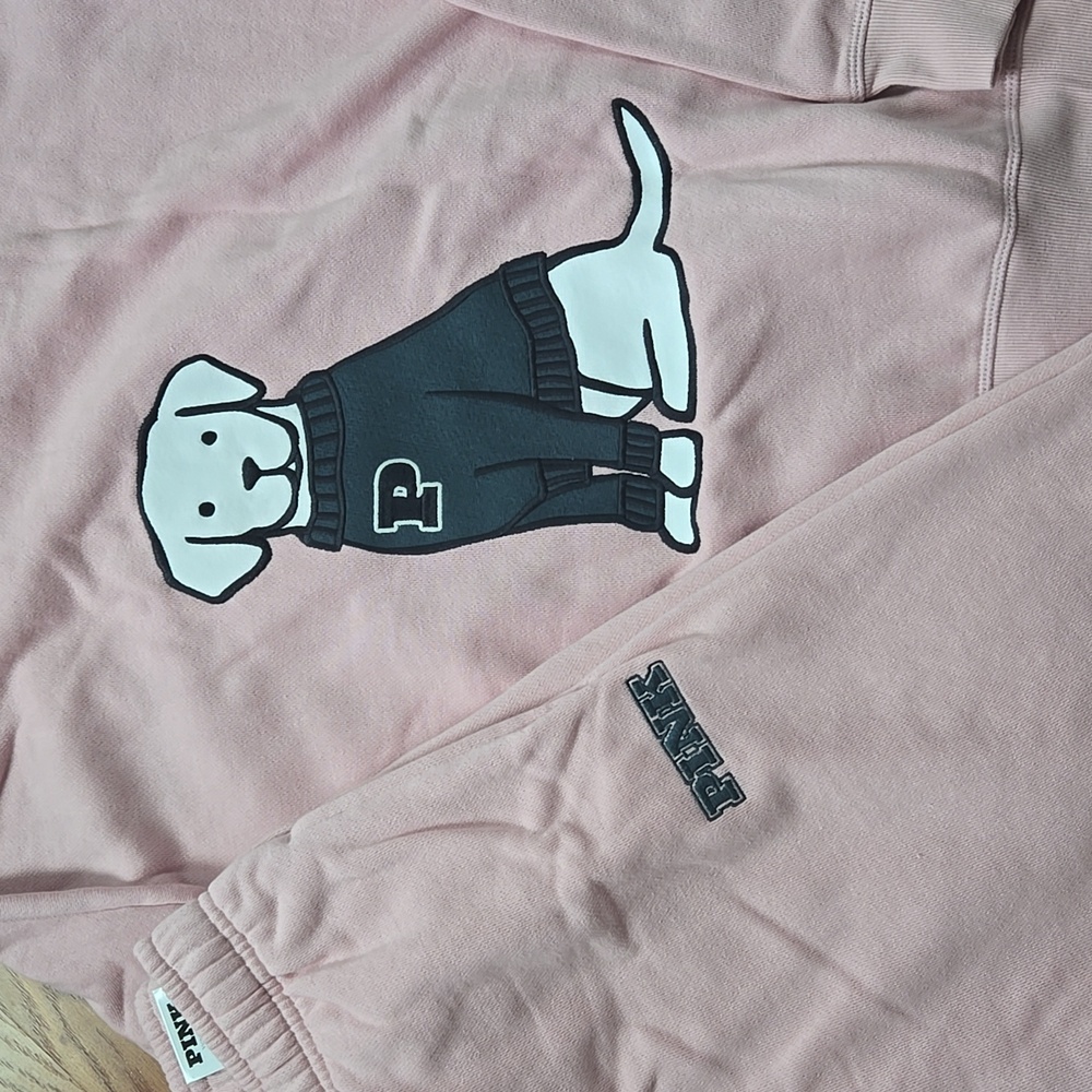 PINK Dog Graphic Hoodie and Sweatpants - Picture 2 of 16